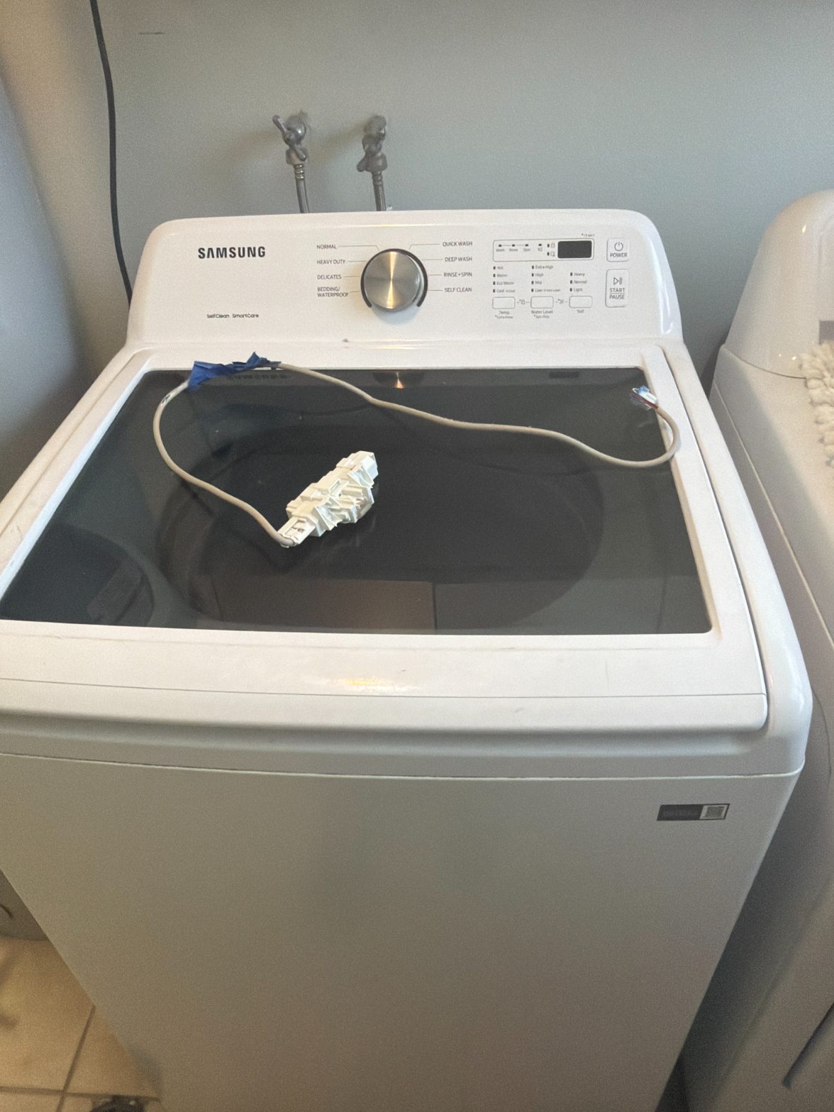 Samsung lid lock switch replacement for washing machine repair in Spanish Fork, Utah